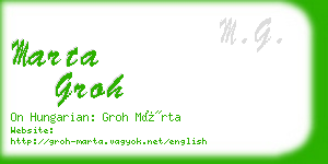 marta groh business card